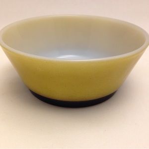 Anchor Hocking Fire King Fired-On Green & Black Milk Glass 5" Chili/Soup Bowl